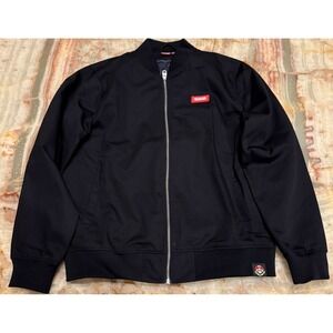 Nintendo Mens Bomber Jacket Black Full Zip Ribbed Cuff Long Sleeve Size Medium